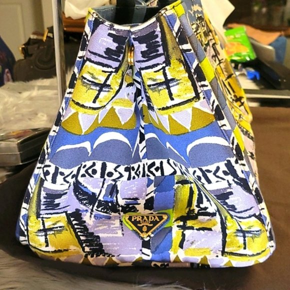 Prada RARE AUTHENTIC St. Venez Canapa Tote * - Picture 3 of 14